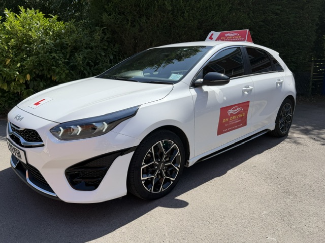 Angled view of training car